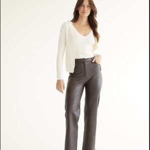 Dark Brown Leather Trousers